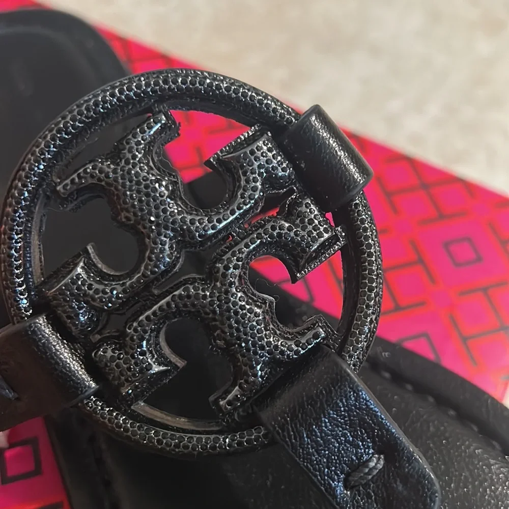 New Tory Burch Miller Pave Leather Sandal - Picture 7 of 13